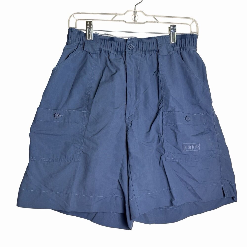 Aftco Bluewater Shorts Small Blue Fishing Outdoors Swimming Hiking Cargo Vintage